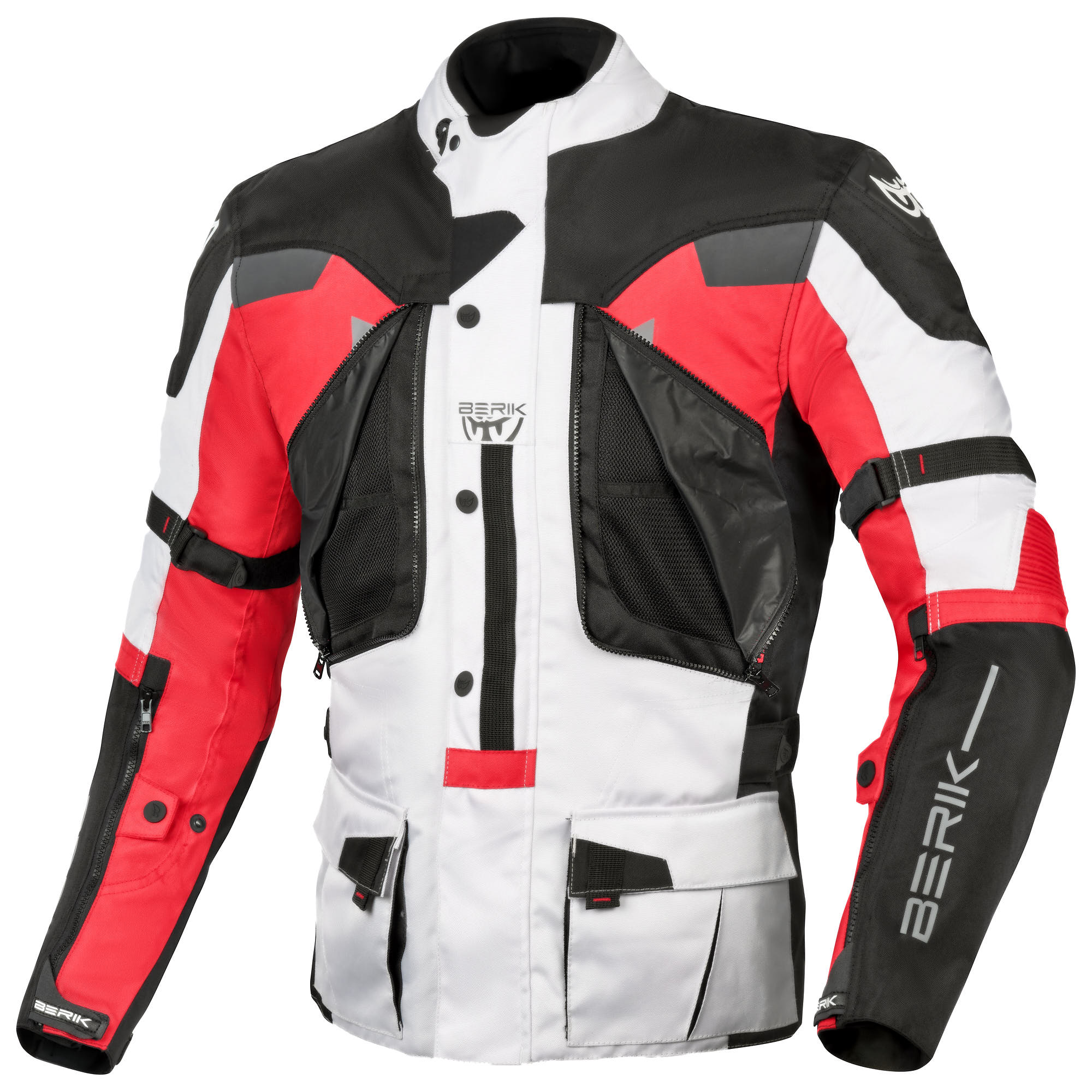 Berik Ferpho waterproof Motorcycle Textil Jacket black/white/red 60 Figure 2