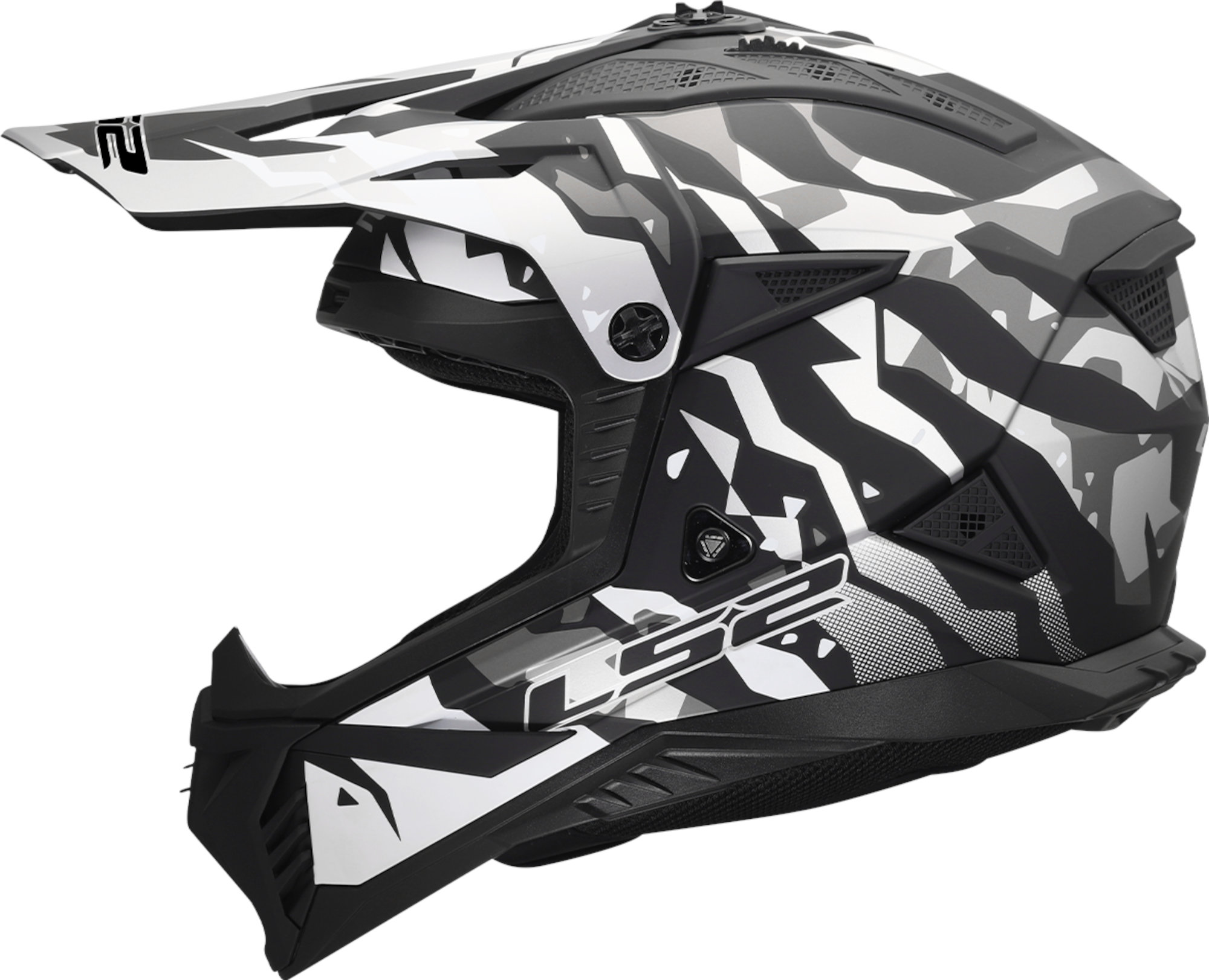 LS2 MX708 Fast II Grotesk Casque de motocross noir/gris S (55/56) Figure 10