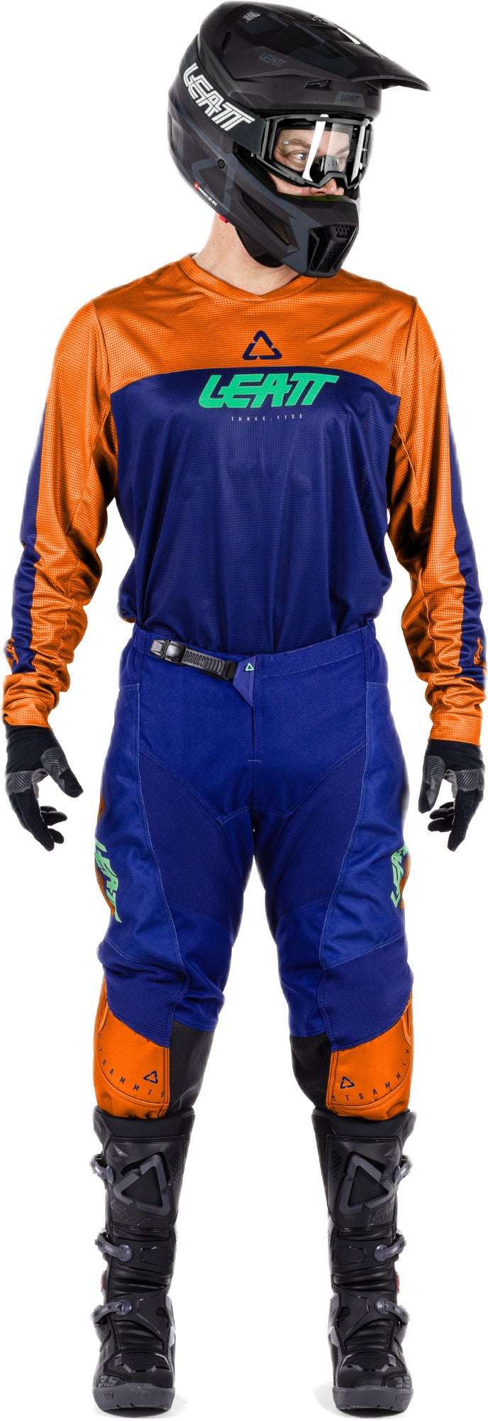 Leatt Moto Ride Kit 3.5 V26 Conjunto de camisa e calça de motocross azul/laranja 2XL Figura 2