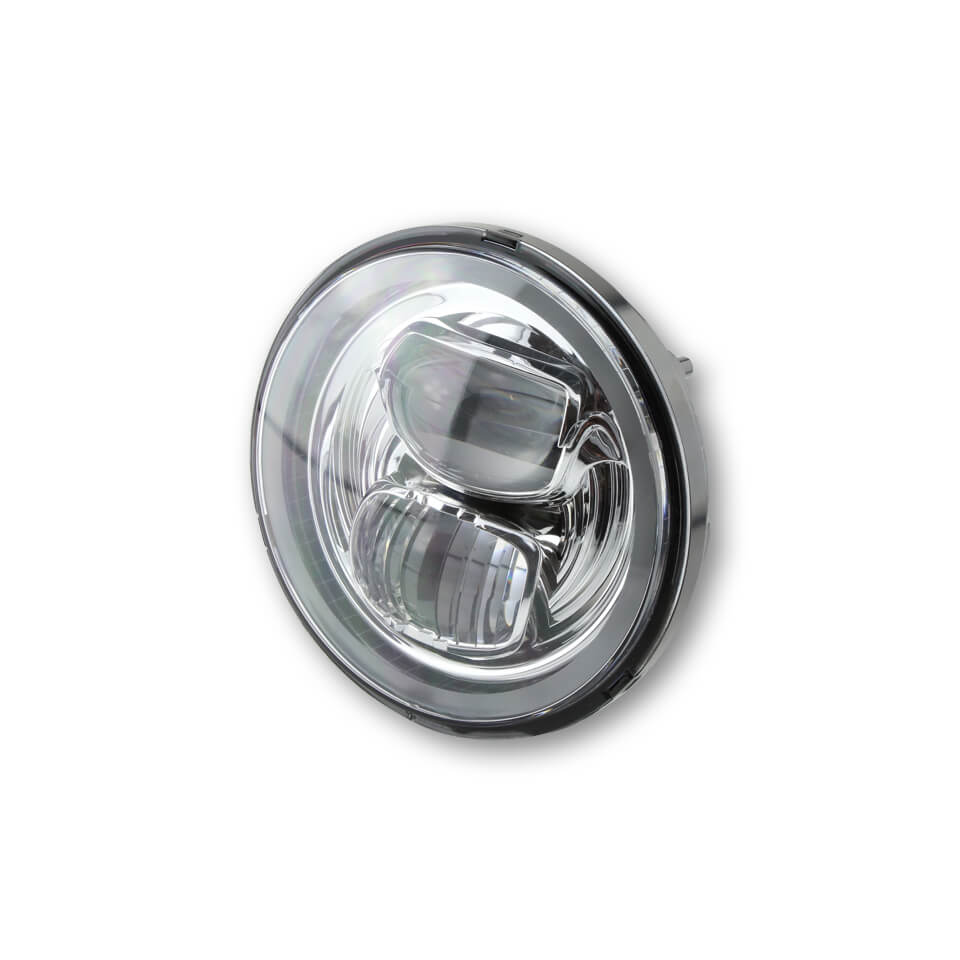 HIGHSIDER LED Hauptscheinwerfereinsatz TYP 7 mit Standlichtring, rund, 5 3/4 Zoll Krom Figur 1