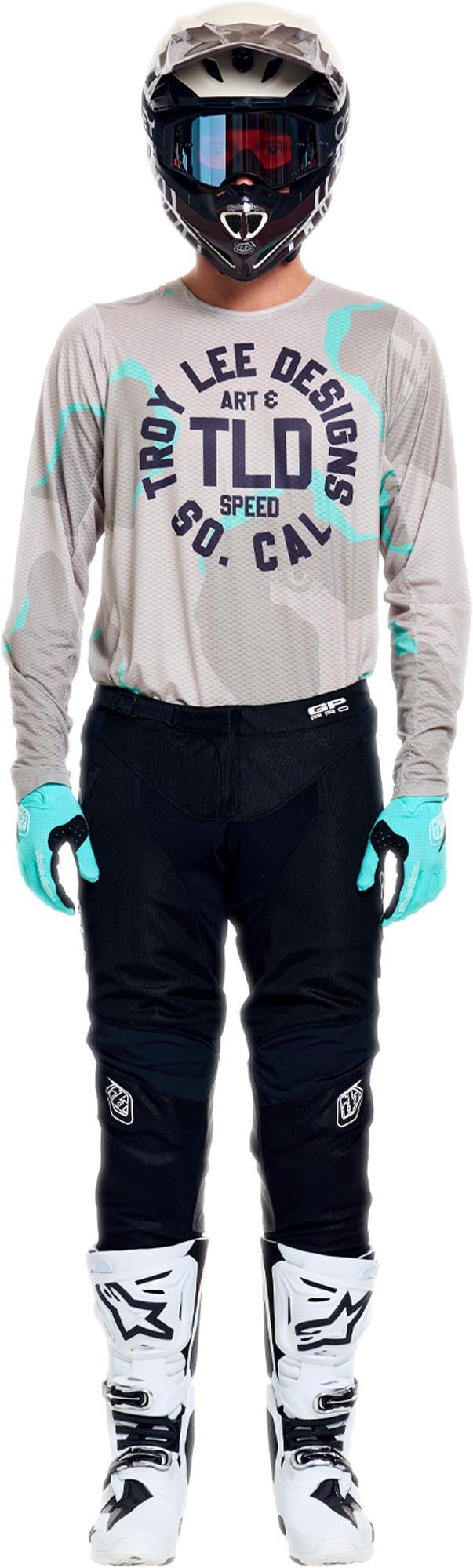 Troy Lee Designs GP Pro Air Camo Motocrosstrøje lysegrå XXL Figur 10