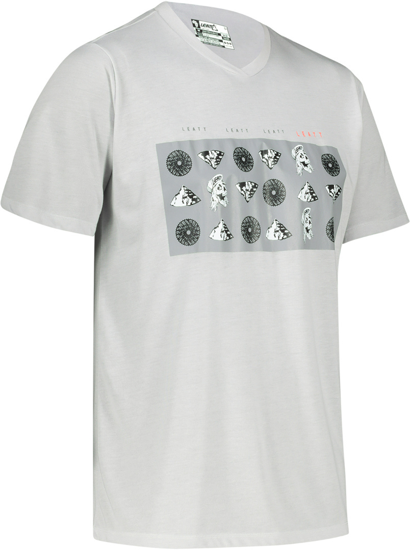 Leatt MTB All Mountain 2.0 Symbol Short Sleeve Tricoul de bicicletă Gri deschis S Figura 1