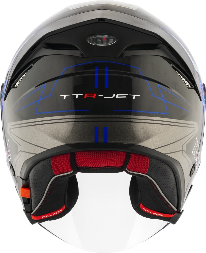 KYT TTR-Jet Led Cască cu reacție Negru/Albastru XL (60) Figura 4
