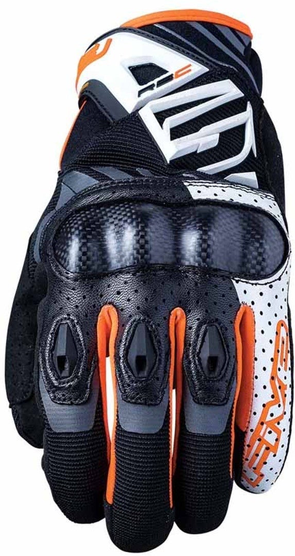 Five RS-C Motorcycle Gloves black/white/orange 2XL Figure 1