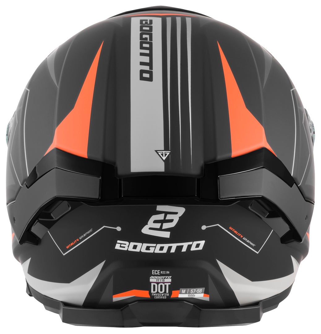 Bogotto FF118 Vilial Casque noir mat/orange 3XL Figure 4