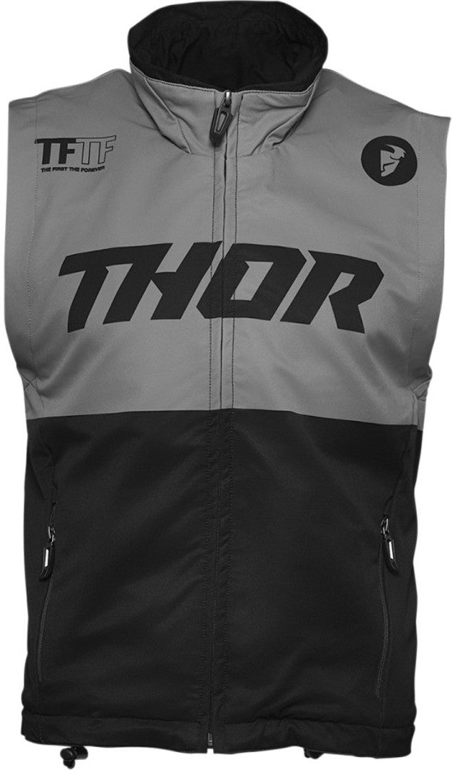 Thor Warm Up Motocross Weste schwarz/grau XL Abbildung 1