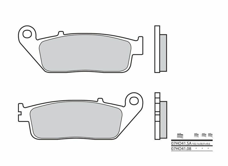 Brembo S.p.A. Vägbromsbelägg sintrad metall - 07HO41SA Figur 1