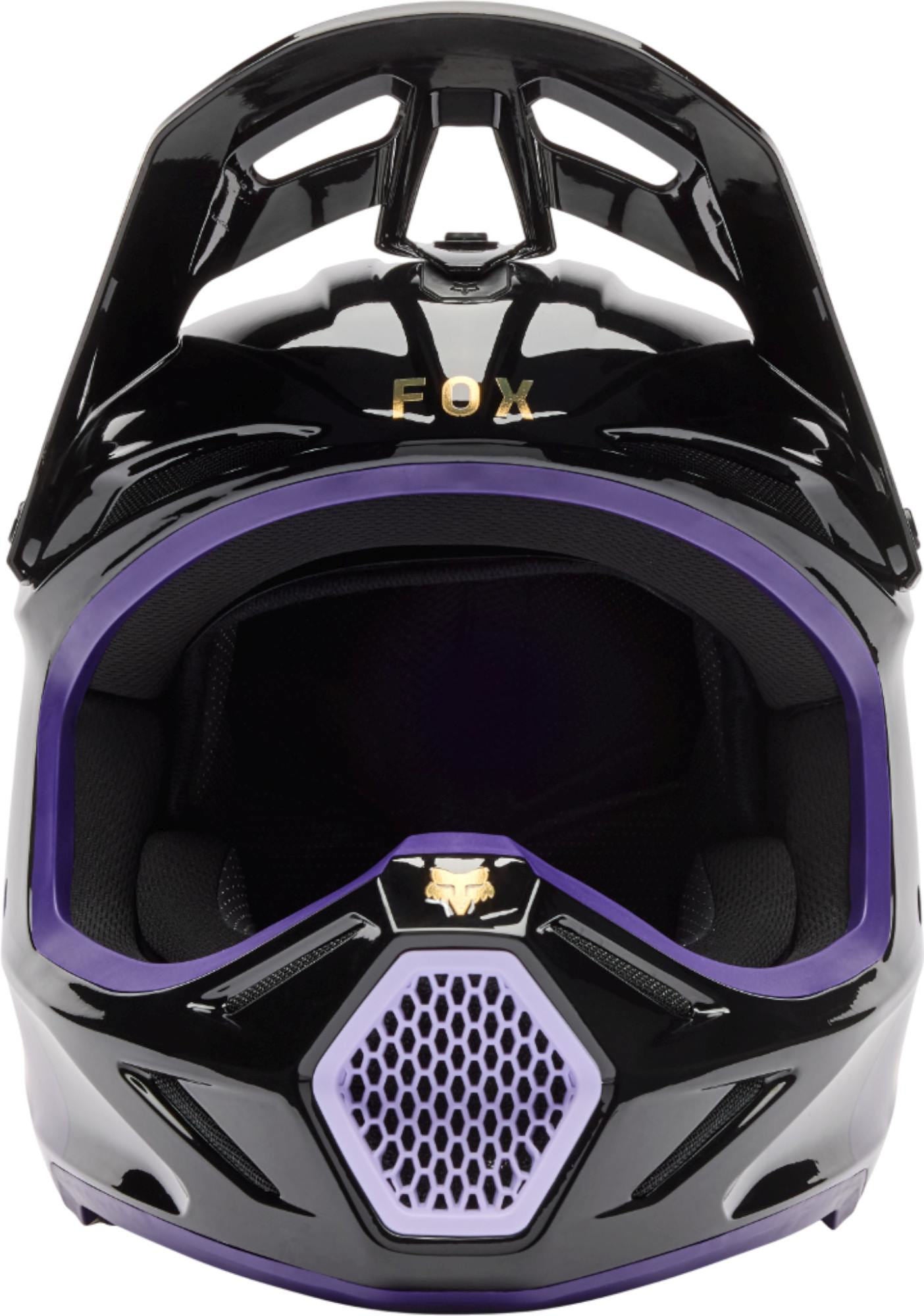 FOX V3 Drip Motocross-kypärä musta/violetti L (59/60) Kuva 3