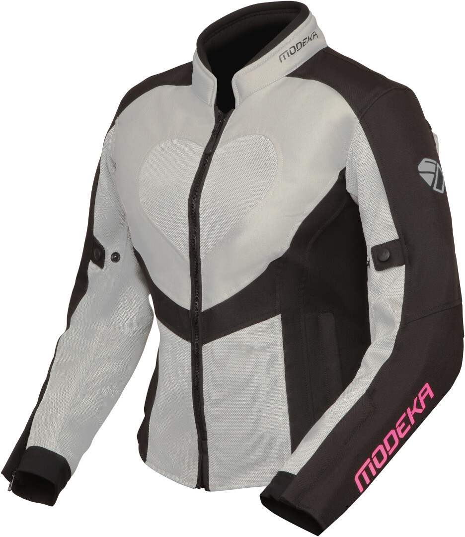 Modeka Emma Air Damen Motorrad Textiljacke hellgrau/schwarz 36 Abbildung 1