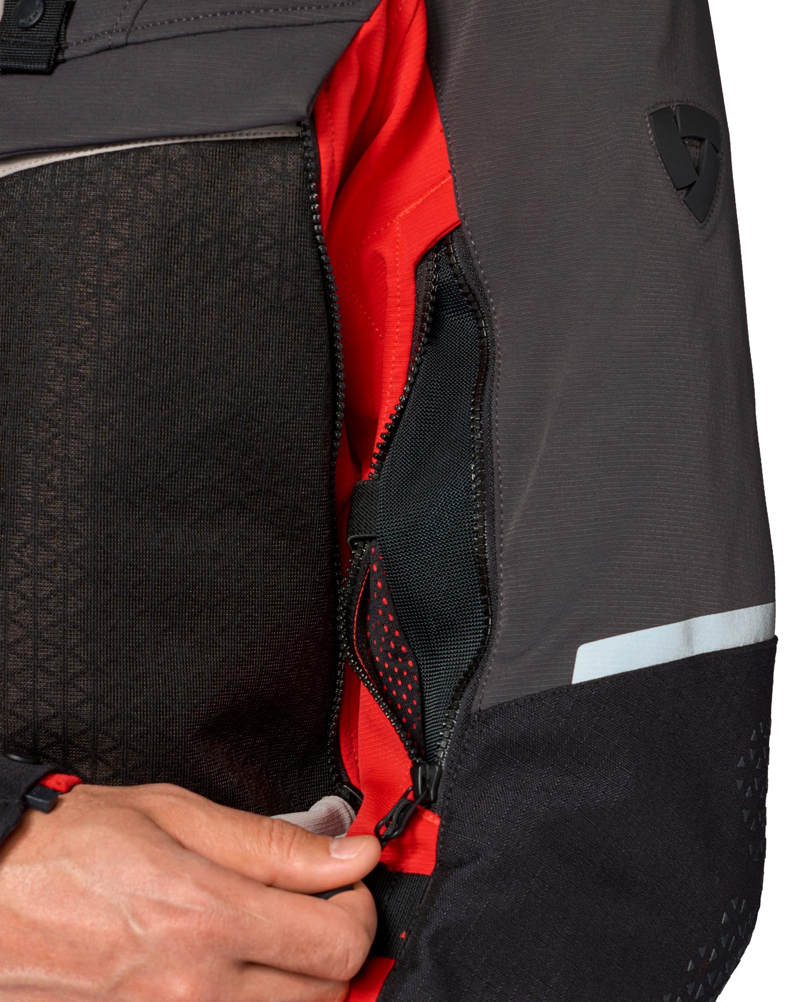 Revit Defender 4 GTX Veste textile moto imperméable anthracite/rouge S Figure 8