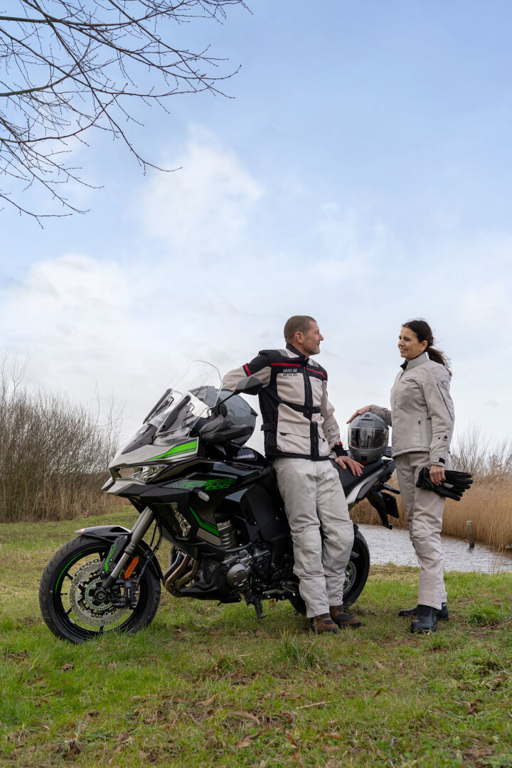 DIFI Kalahari Air Motorrad Textiljacke hellgrau/schwarz/rot 3XL Abbildung 3