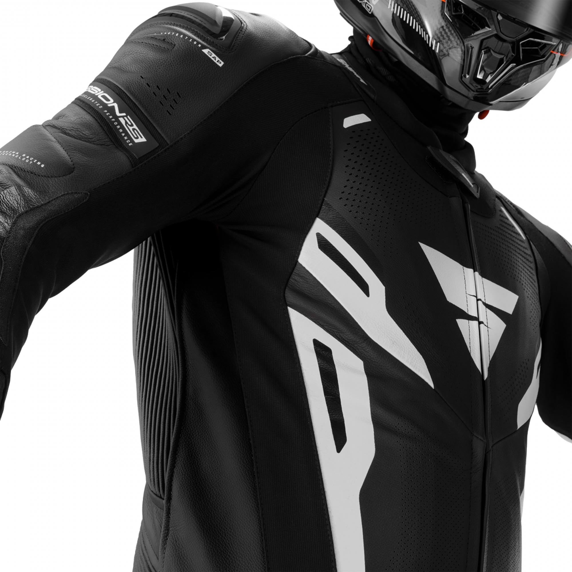 SHIMA Mission RS One Piece Motorcycle Leather Suit black/white 46 Figure 7