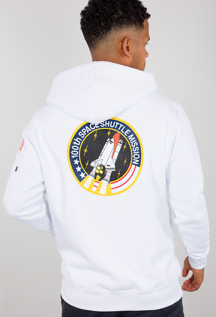 Alpha Industries Space Shuttle Felpa con cappuccio Bianco L Figura 2
