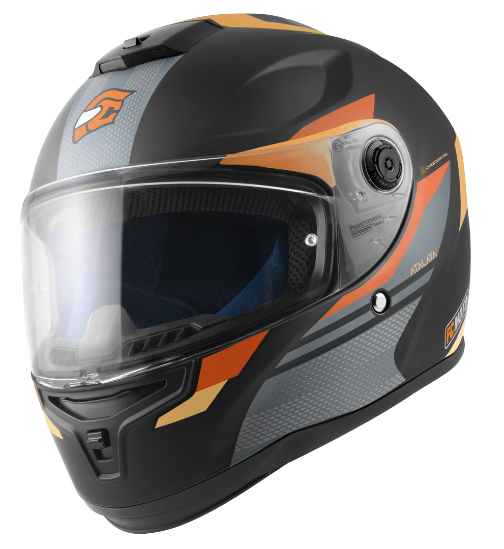 FC-Moto FF114B Zeron Hjälm Svart matt/orange M Figur 2