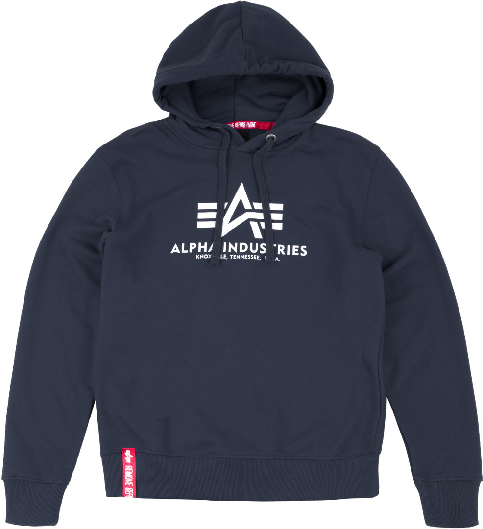 Alpha Industries Basic Hoodie blue/white L Figure 1
