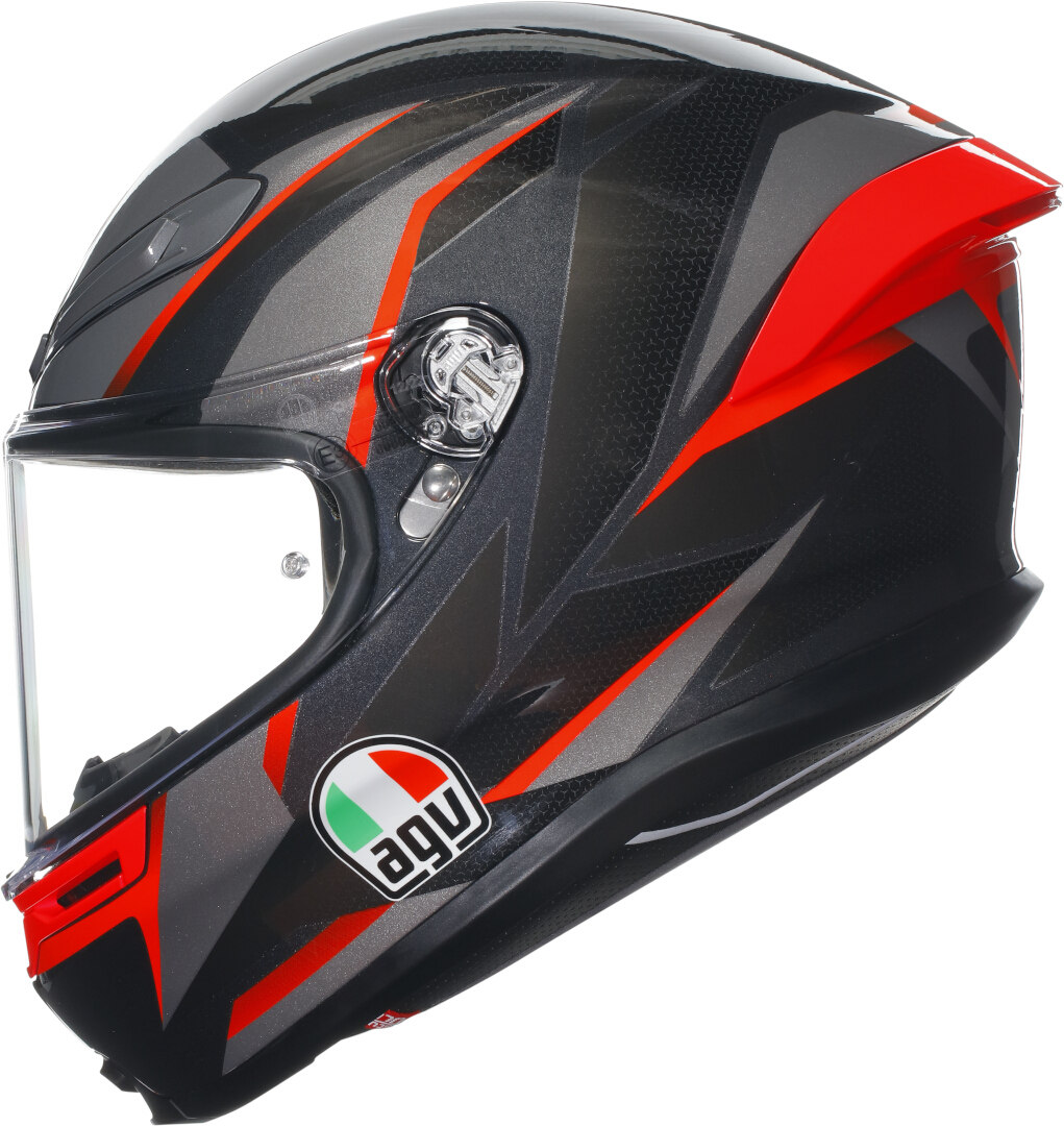 AGV K6 S Karve 2.0 Helm schwarz/grau/rot S (55/56) Abbildung 4