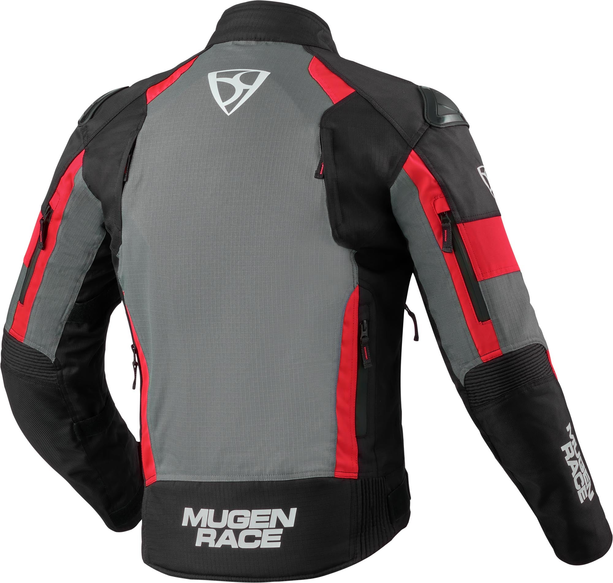 MUGENRACE Romano waterproof Motorcycle Textile Jacket dark grey/black/red 5XL Figure 2
