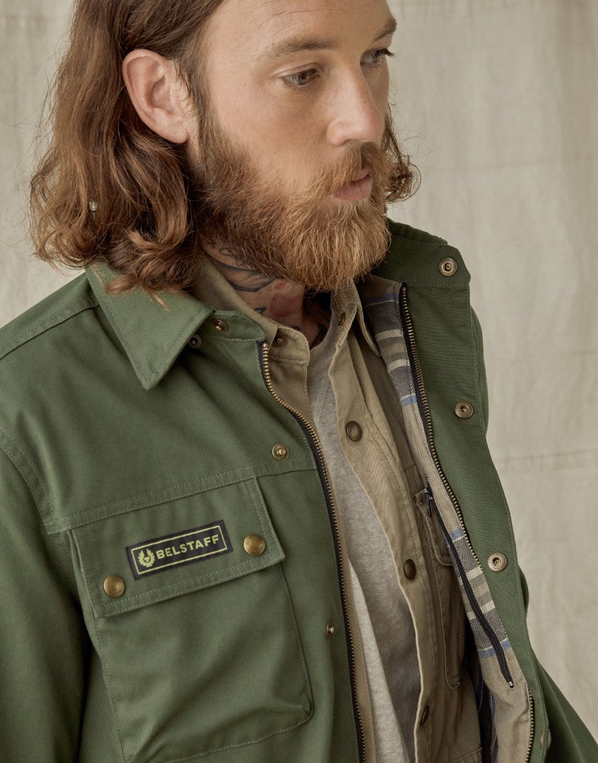 Belstaff Mansion Camicia motocicli Verde S Figura 4
