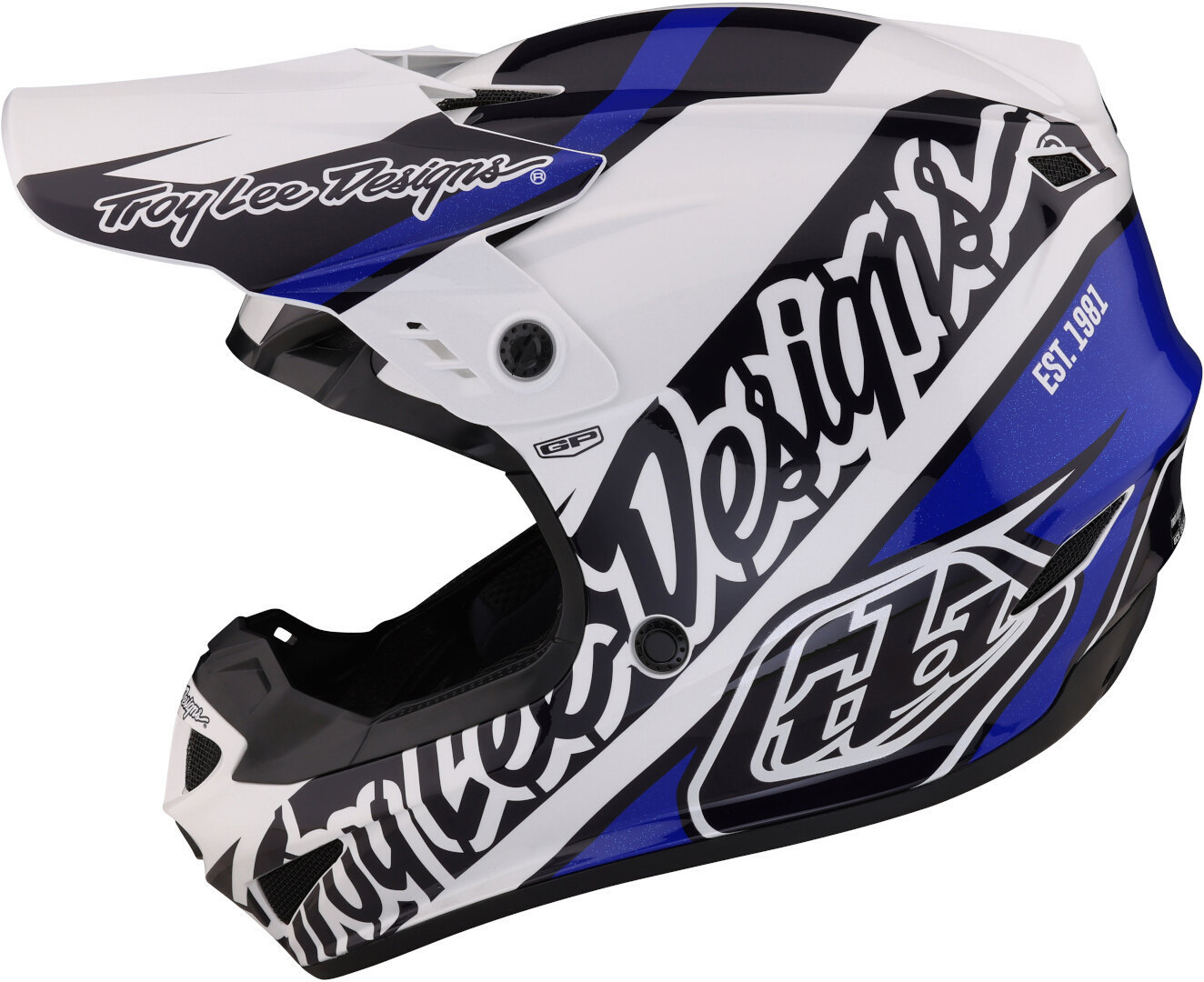 Troy Lee Designs GP Slice Cască de motocross Negru/Alb/Albastru XS (54/55) Figura 4