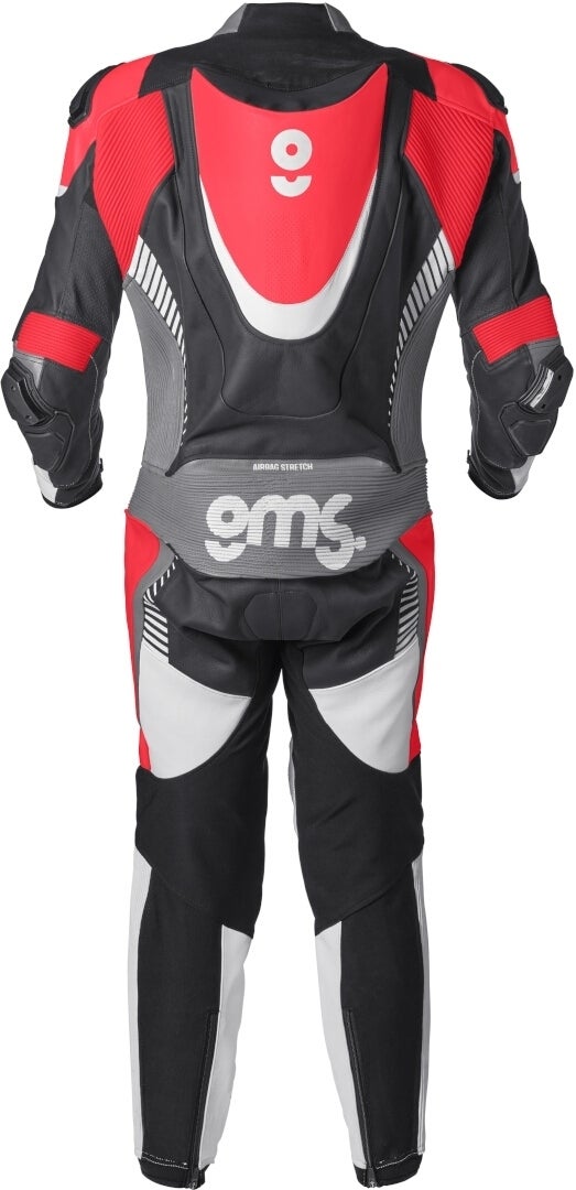 GMS GRC-1 Eendelig motorfiets lederen pak zwart/wit/rood 52 Figuur 3