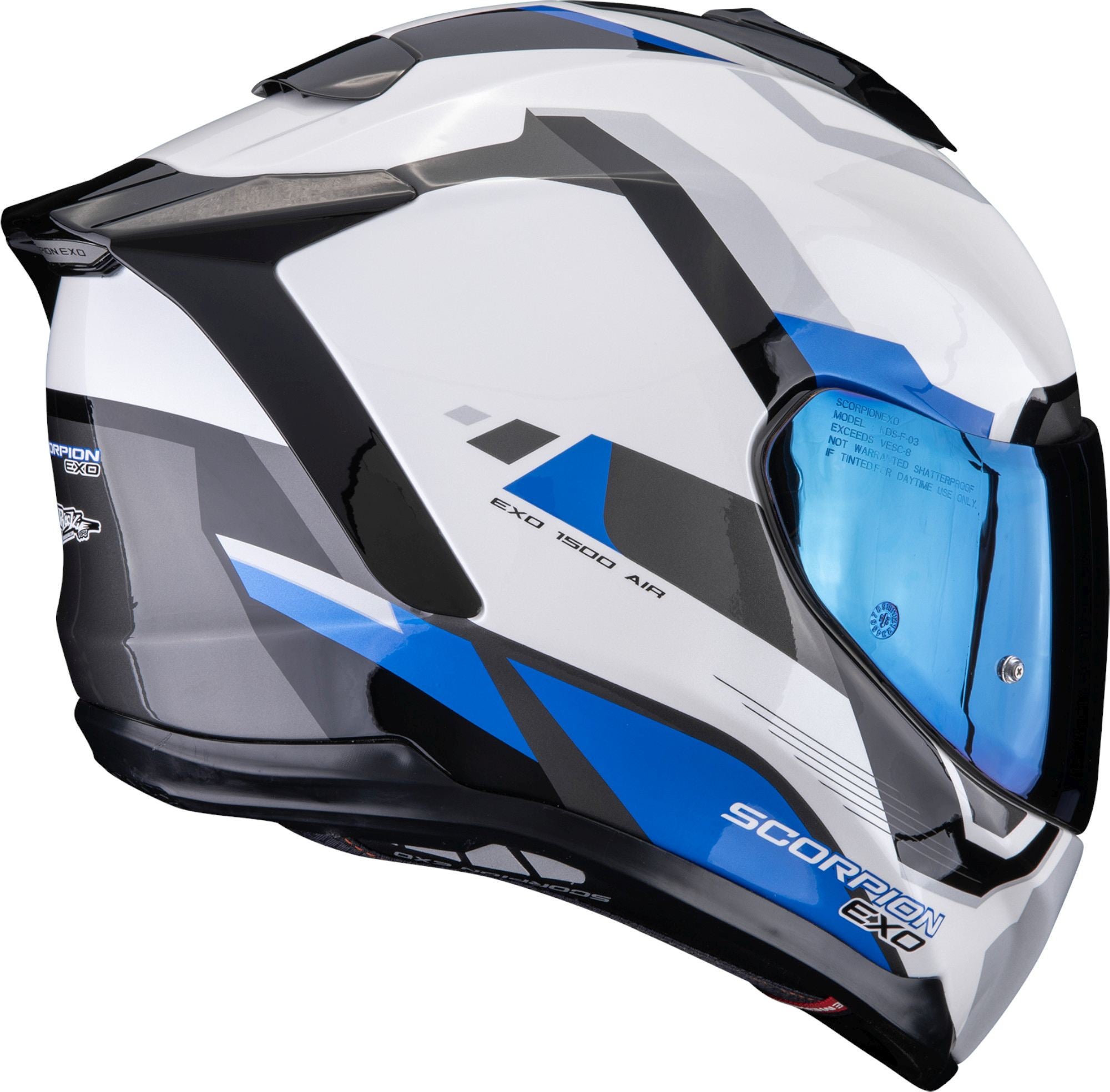 Scorpion Exo-1500 Air Arena Full-Face Helmet white/blue/black XL (61/62) Figure 3