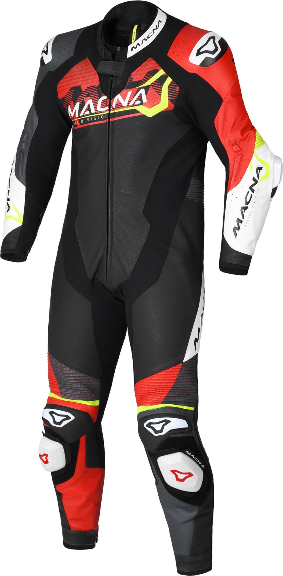 Macna Blitz One Piece Motorcycle Leather Suit black/yellow 54 Figure 1