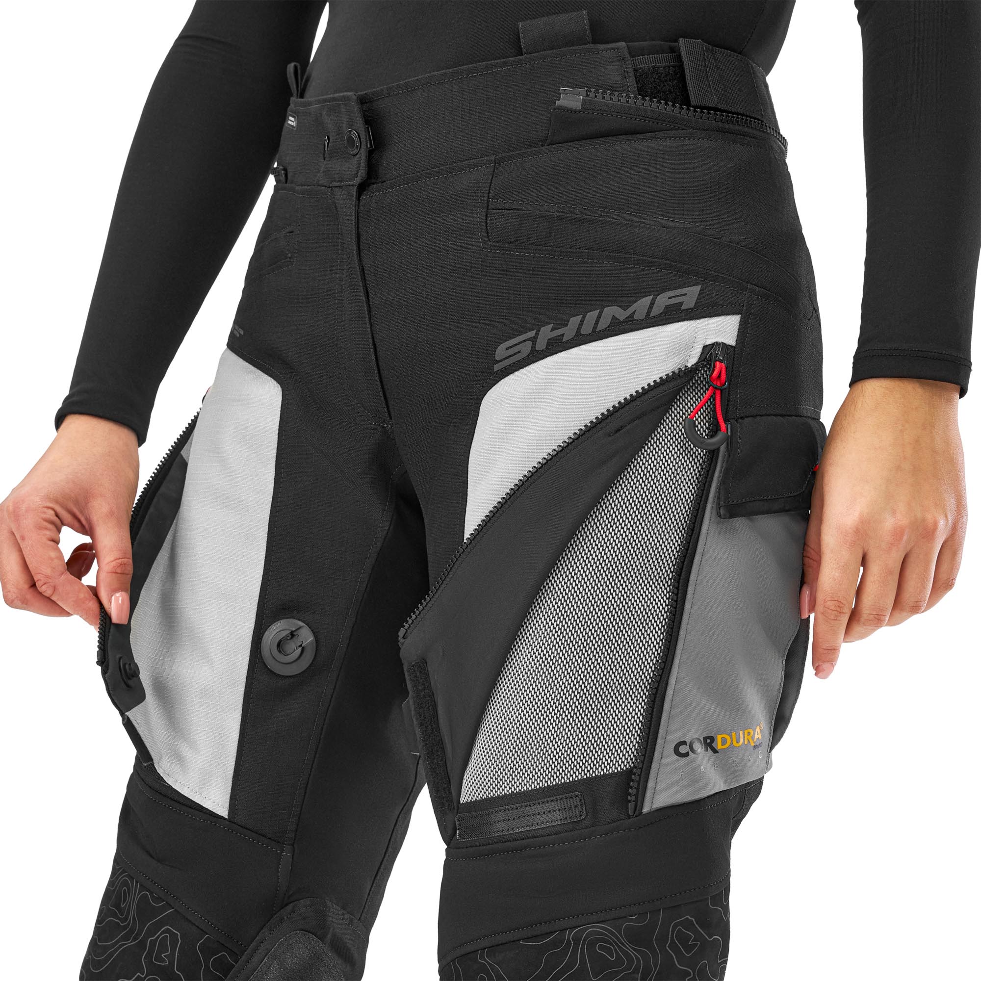 SHIMA Tracker Dames Motorfiets Textiel Broek grijs/wit M Figuur 7