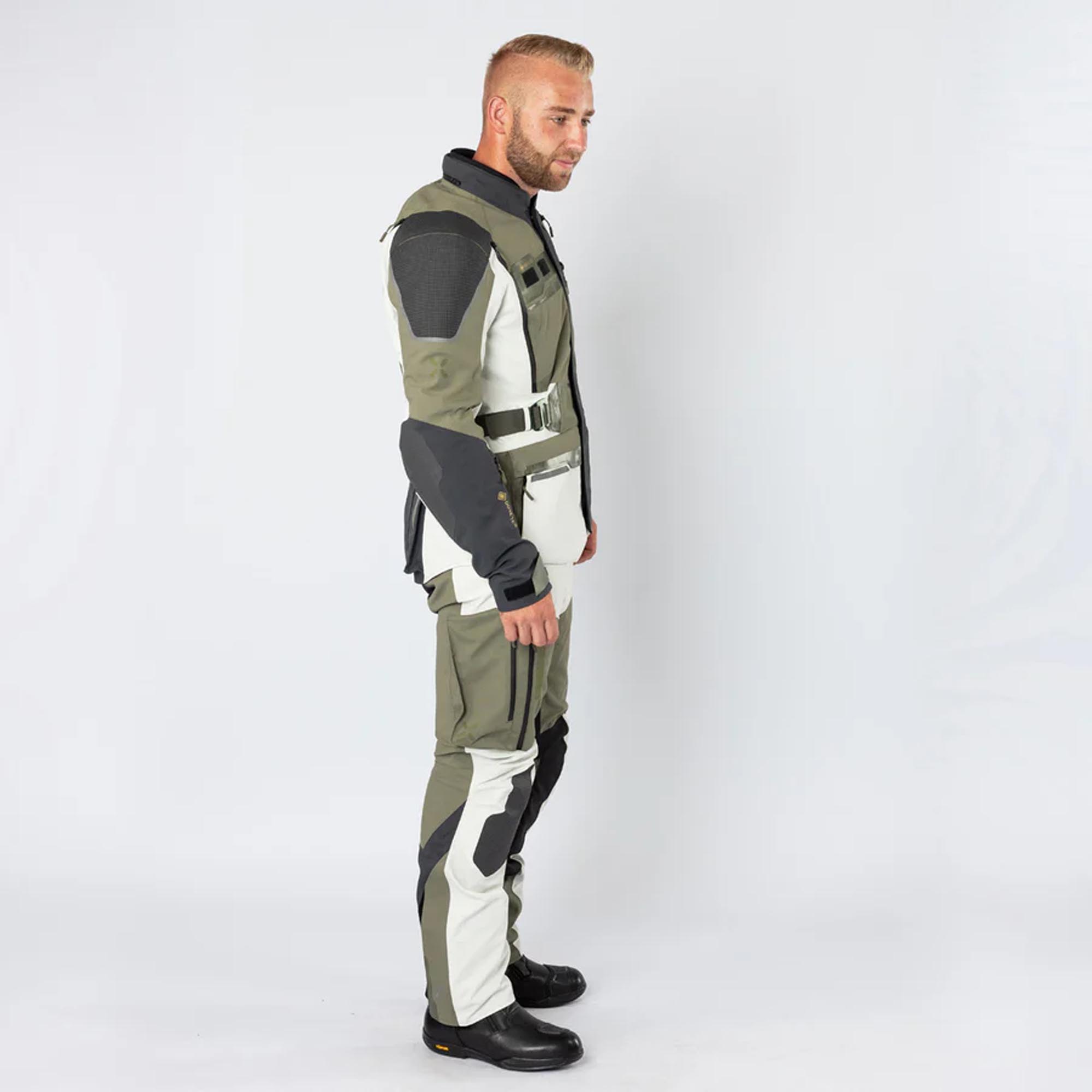 IXS Venture-GTX 1.0 vattentät motorcykel textil byxor ljusgrå/grön XS Figur 4