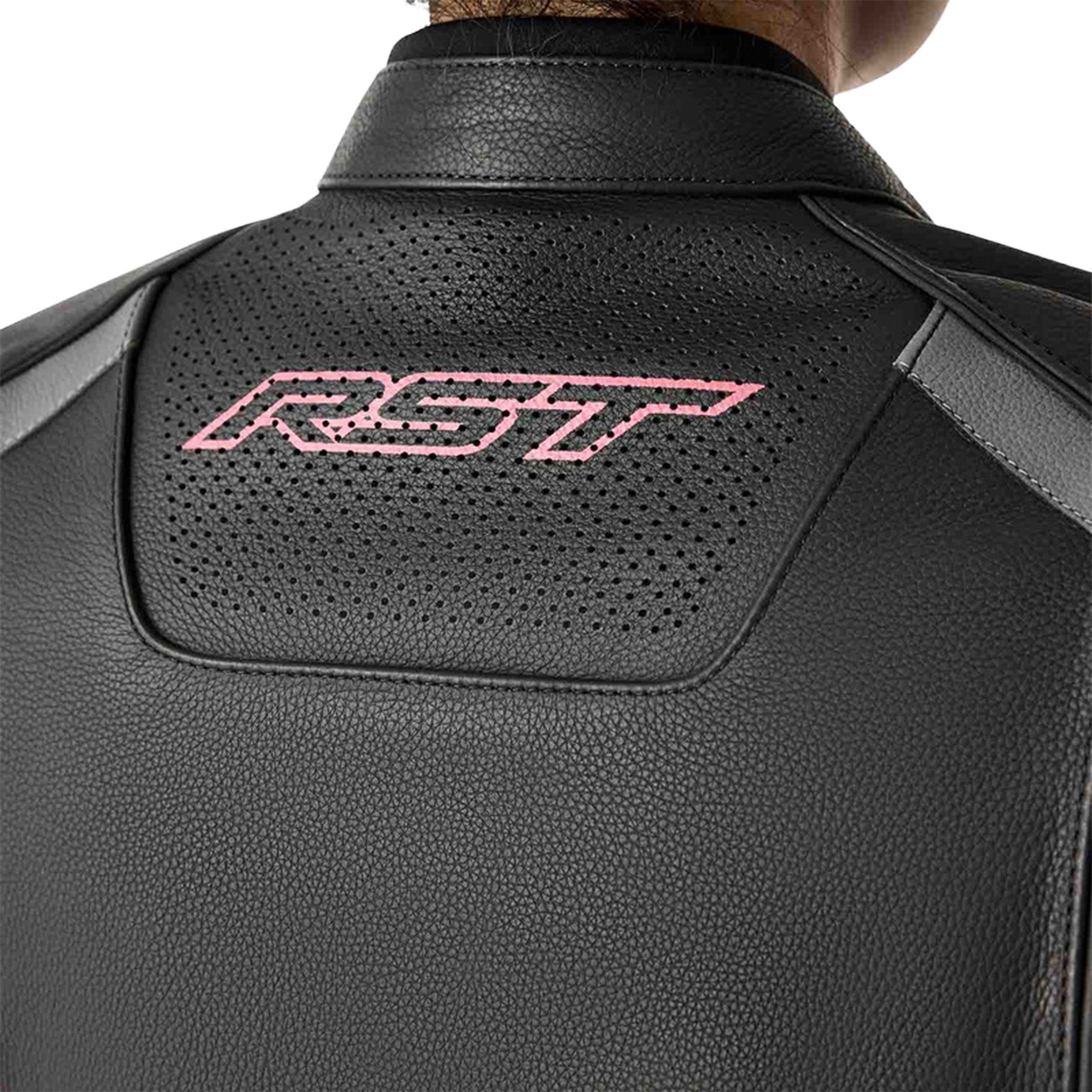 RST S1 D3O Ladies Motorcycle Leather Jacket black/pink M Figure 4