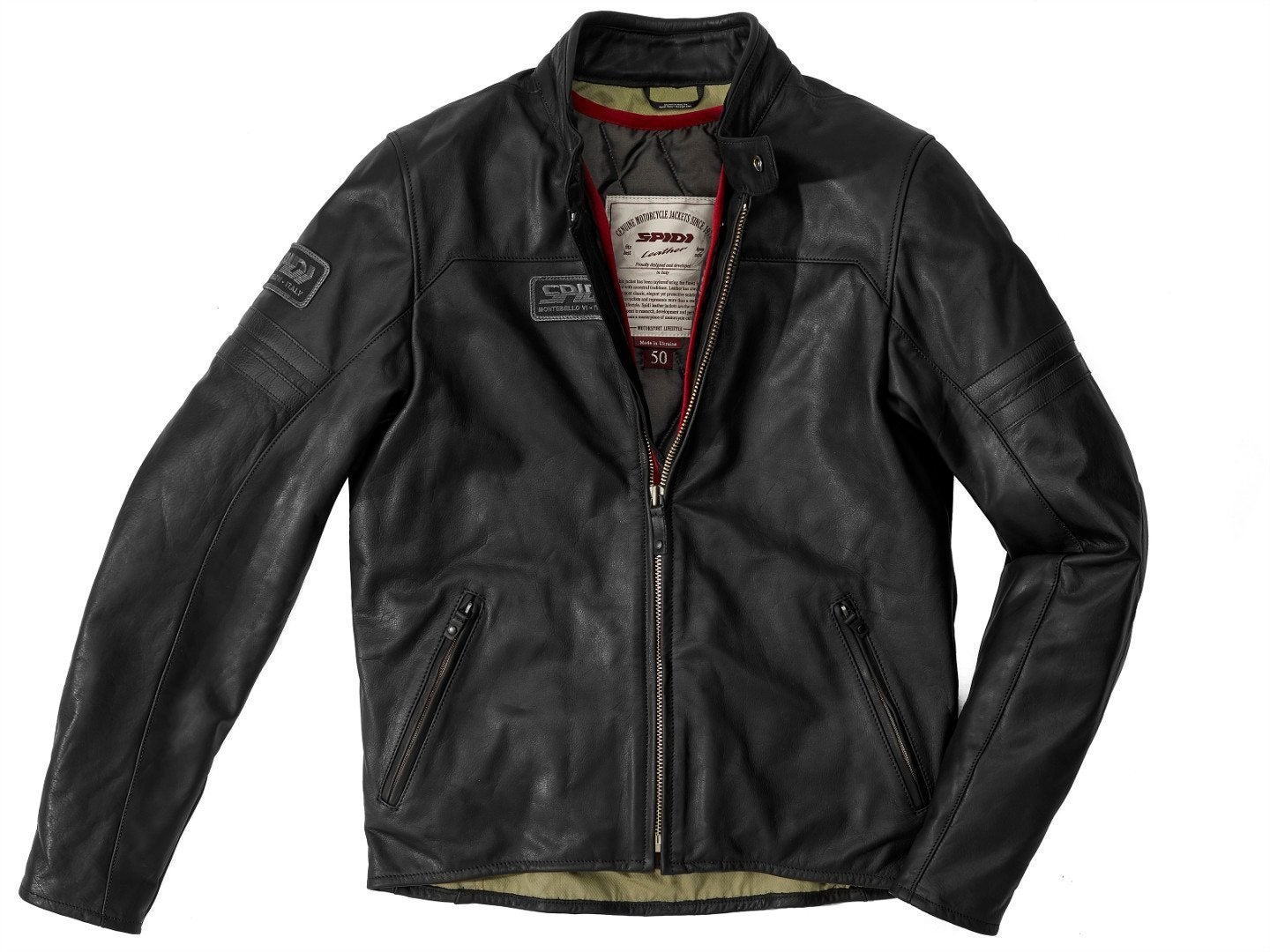 Spidi Vintage Motorrad Lederjacke schwarz 58 Abbildung 1