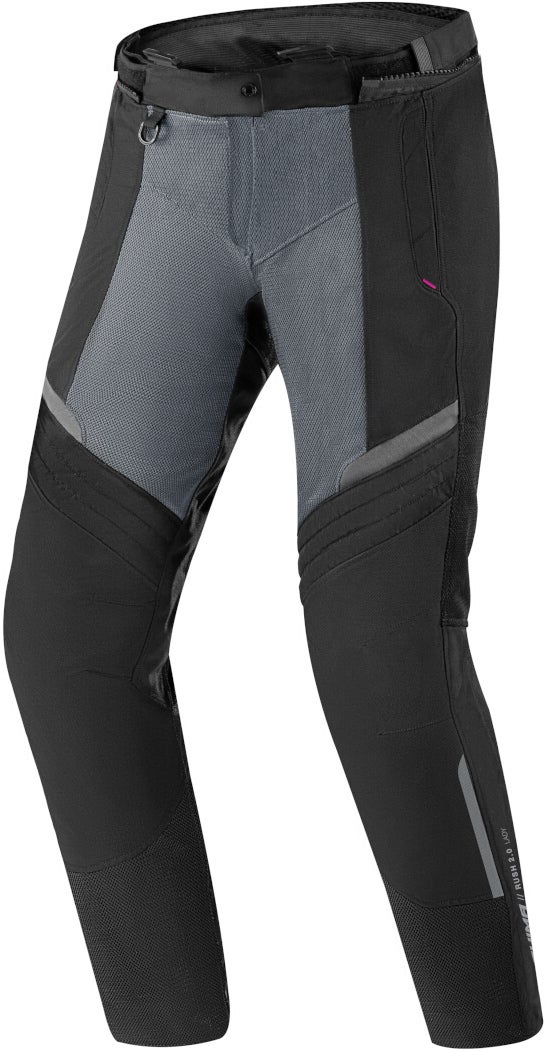 SHIMA Rush 2.0 Vented vandtætte damer motorcykel tekstilbukser sort/grå M Figur 1