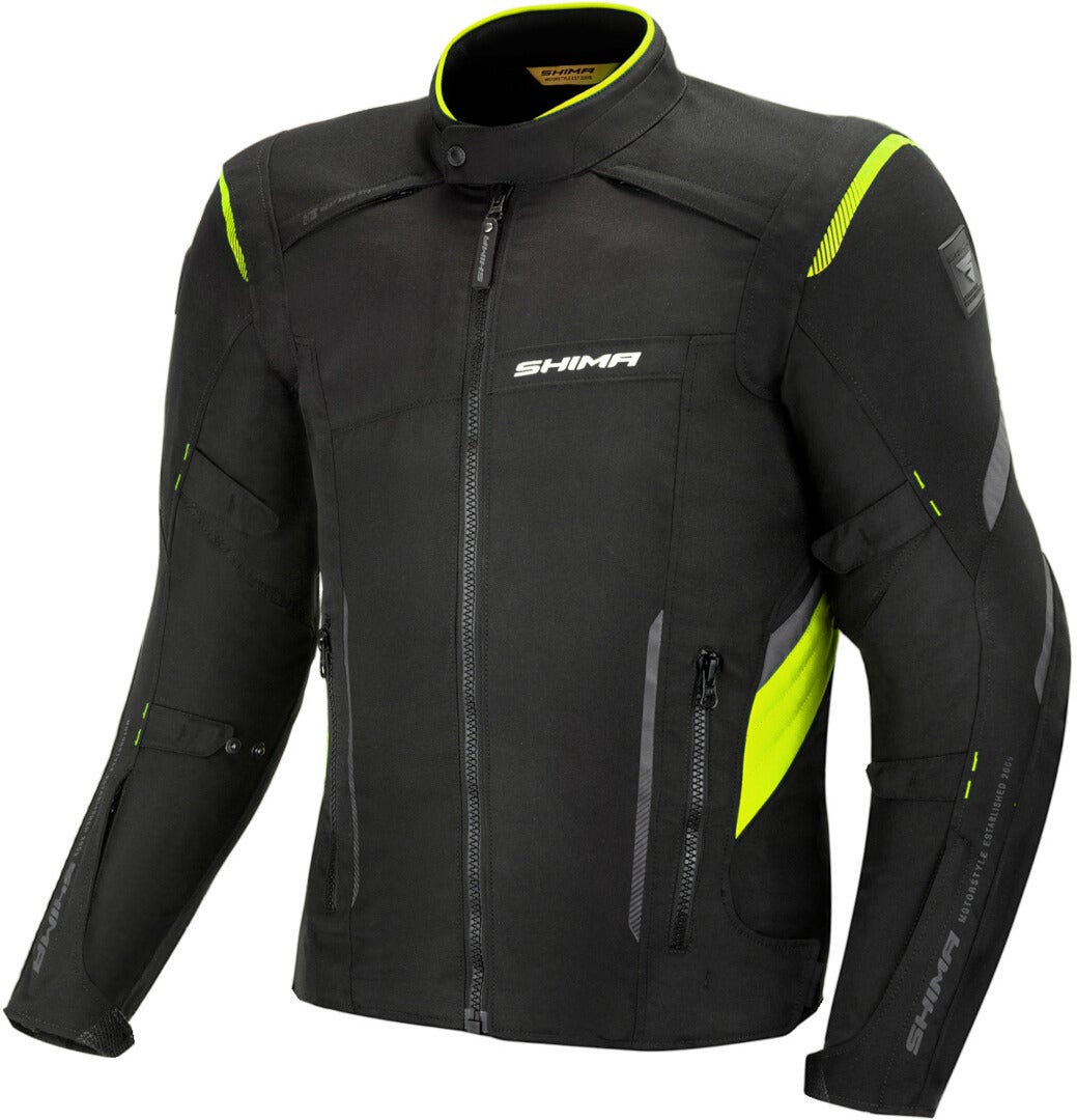 SHIMA Rush waterproof Motorcycle Textile Jacket black/yellow XL Figure 1