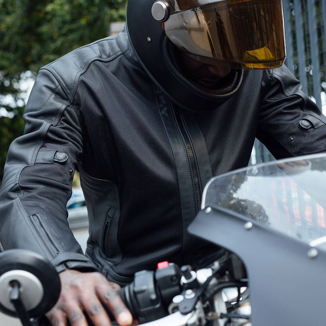 Side view of Merlin Rigger D3O Mesh Motorcycle Textile Jacket