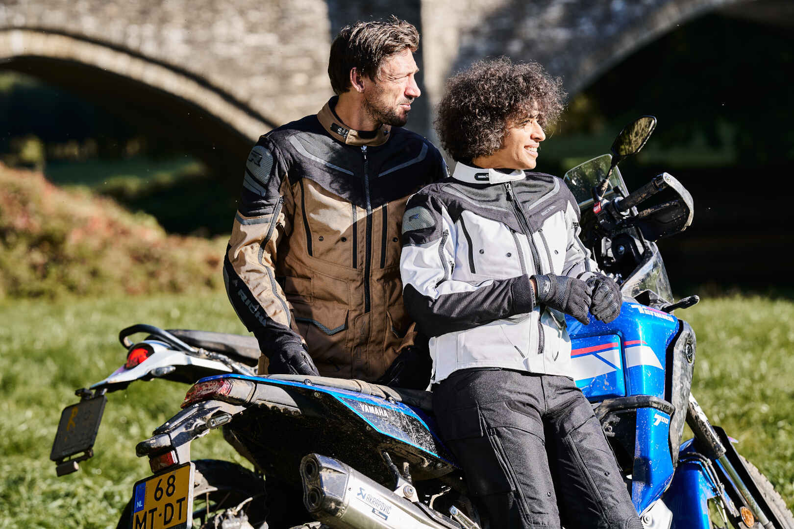 Richa Infinity 2 Adventure imperméable à l’eau dames moto textile veste Gris clair/Noir L Figure 7