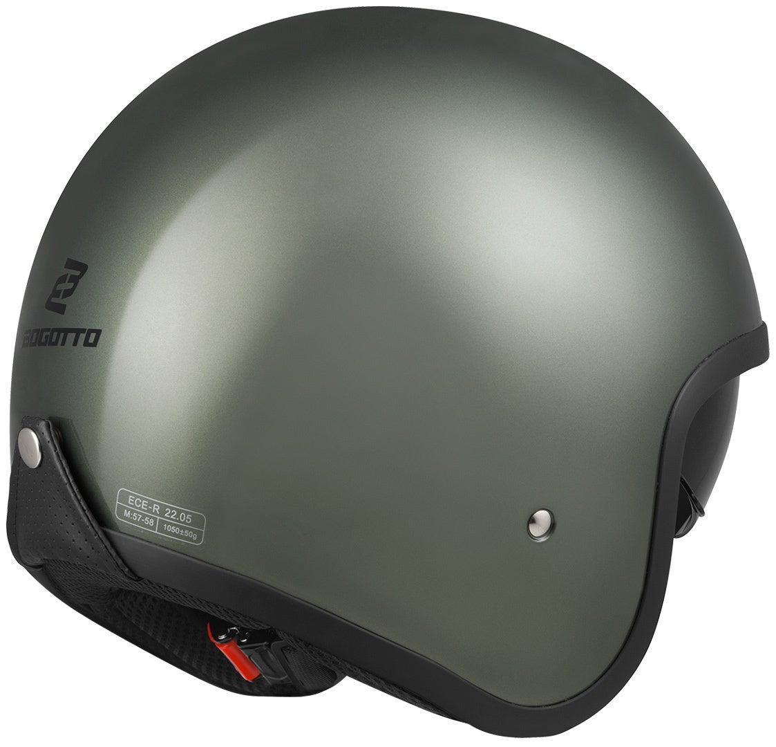 Bogotto V537 Solid Jet hjelm oliven XS Figur 3