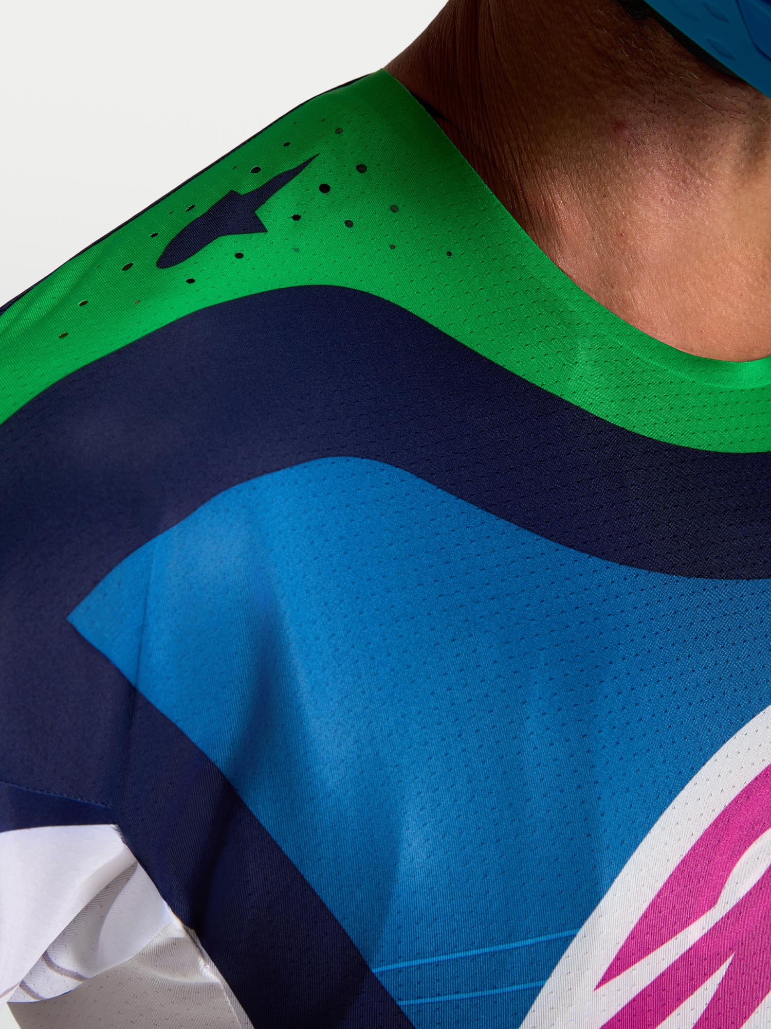 Alpinestars Techstar Maven Motokrosový dres biela/modrá/zelená XL Obrázok 5