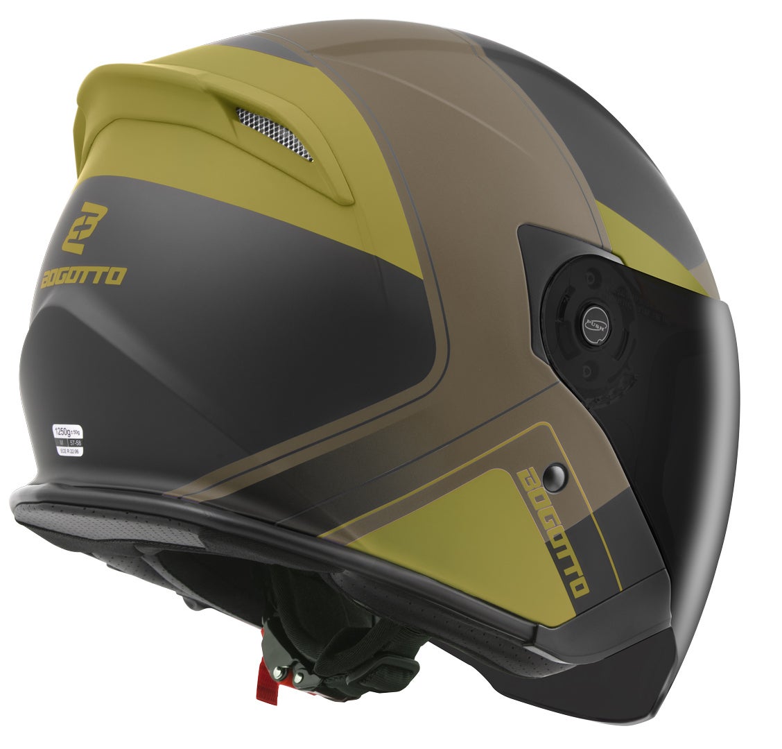 Bogotto H586 City-B Jet Helmet black matt/brown/gold 2XL Figure 5
