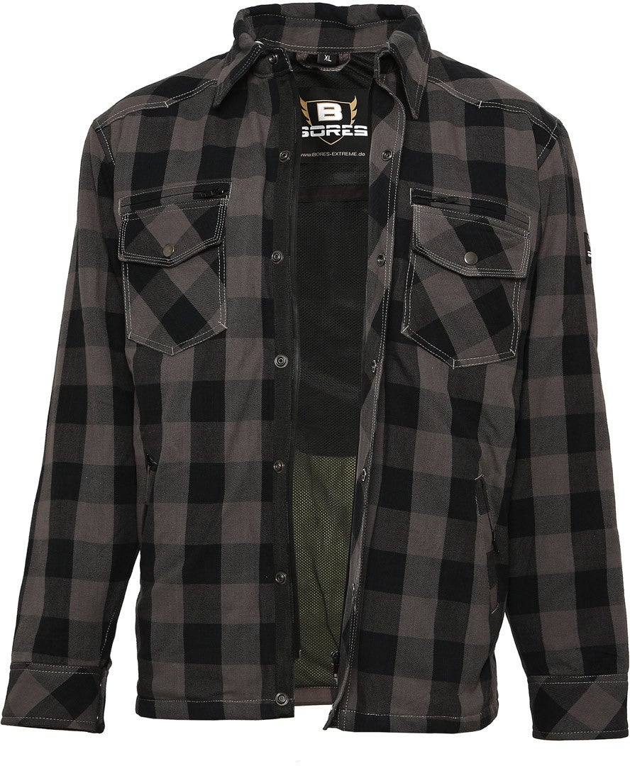 Bores Lumberjack Premium Camicia da moto grigio/nero M Figura 4
