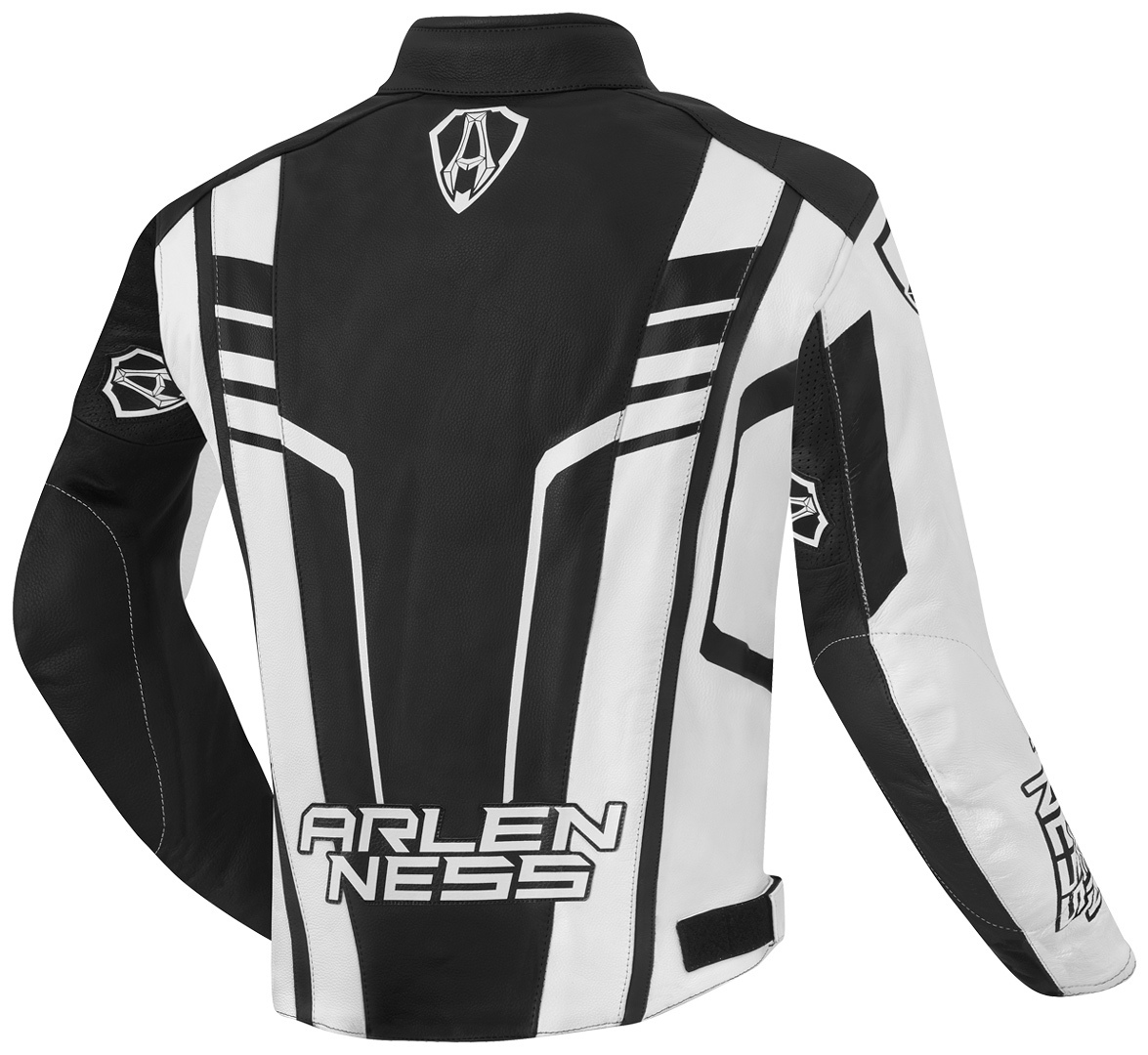 Arlen Ness Rapida 2 Motorcycle Leather Jacket black/white 60 Figure 2