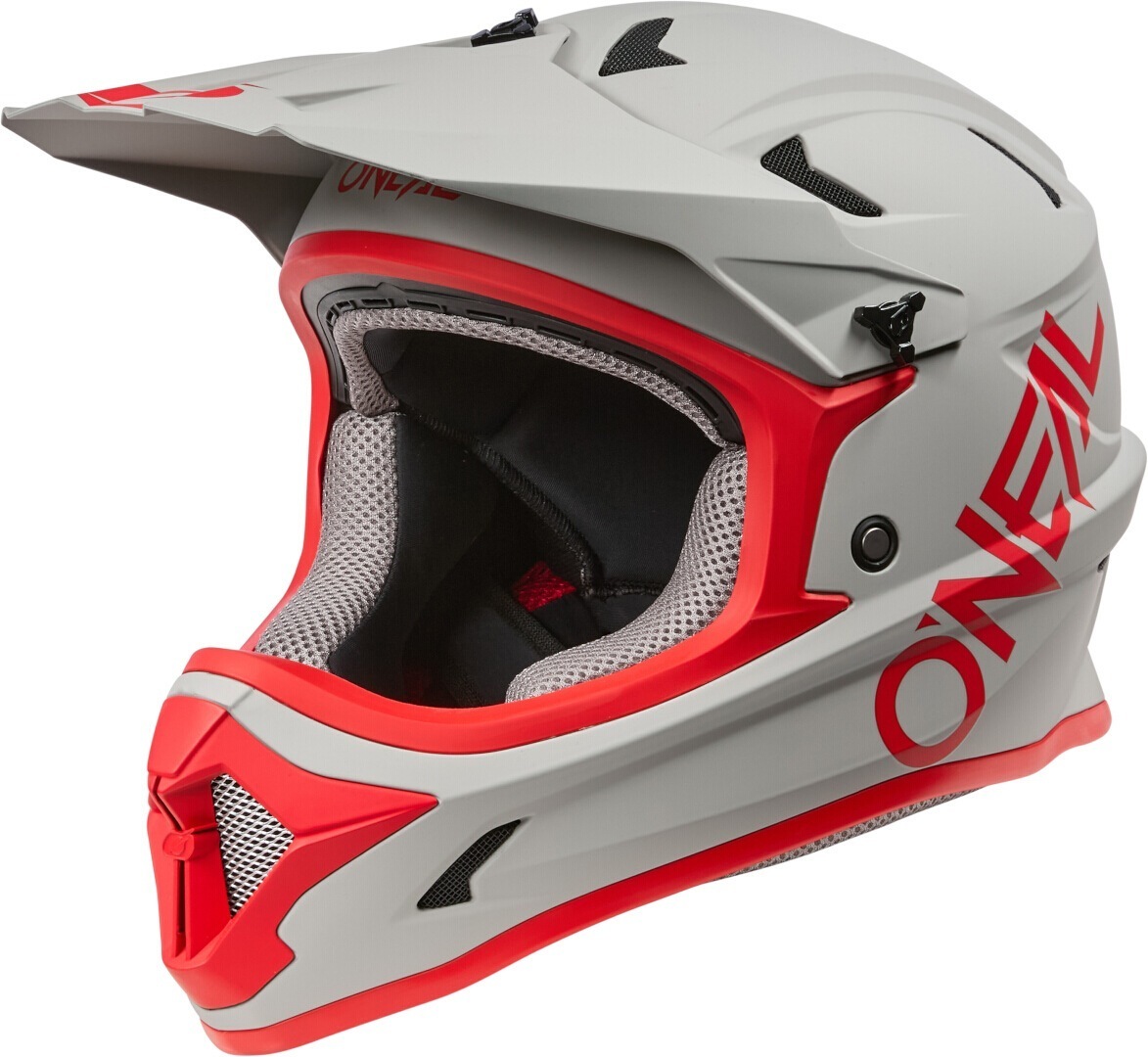 Oneal Sonus Casco da discesa Grigio opaco/rosso S Figura 1