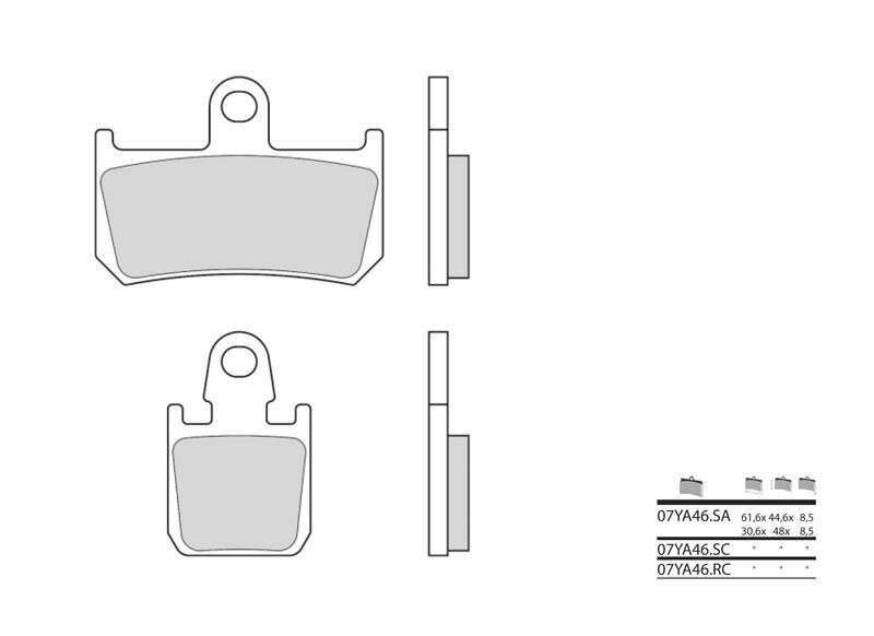 Brembo S.p.A. Sintrade bromsbelägg i metall - 07YA46SA Figur 2