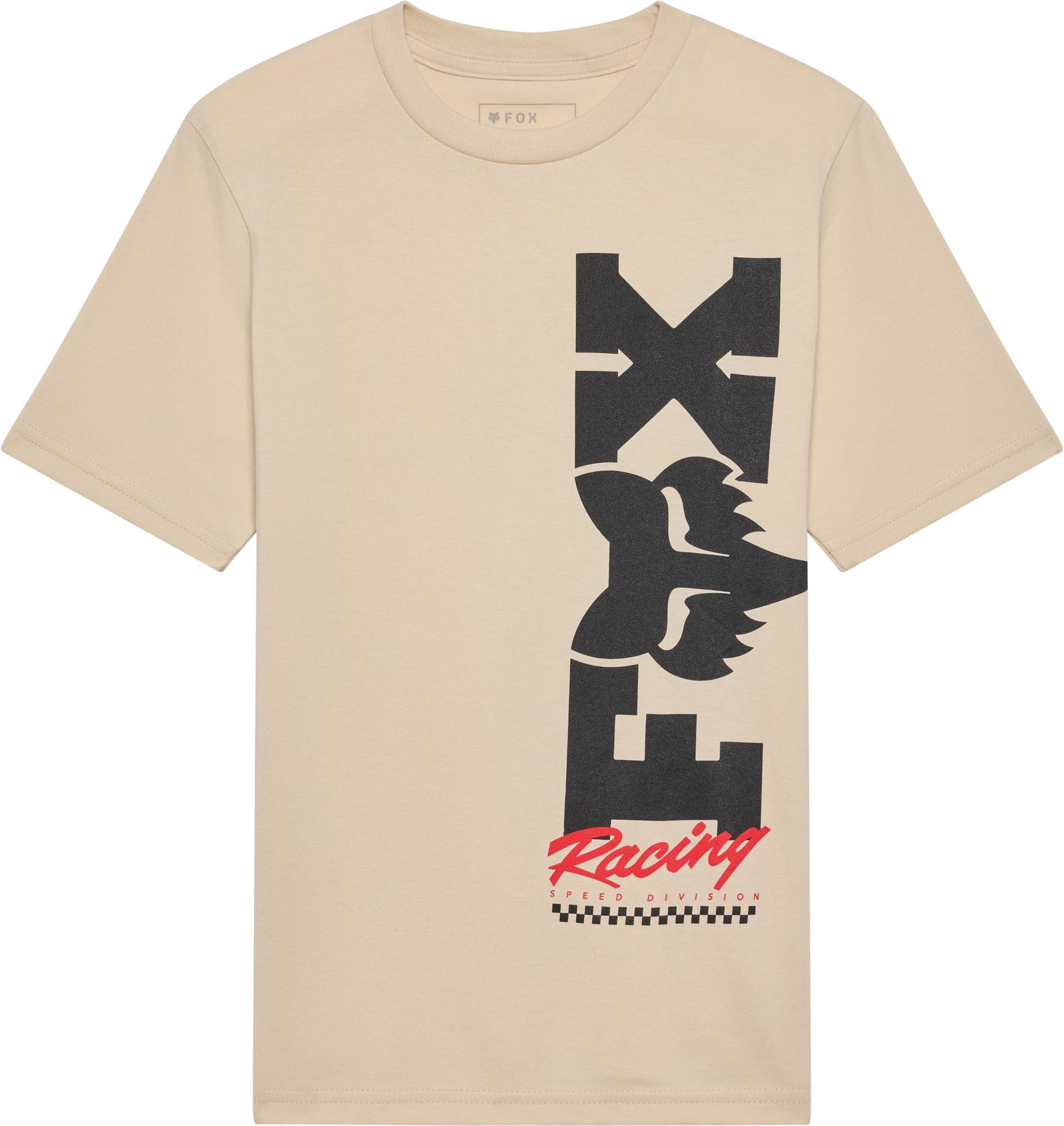 FOX Checker Jugend T-Shirt beige/schwarz YL Abbildung 1