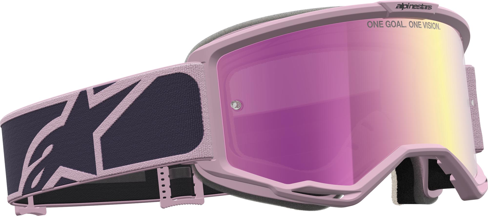 Alpinestars Vision 5 Rora Mirror Óculos de Motocross Cinza/Rosa Figura 3