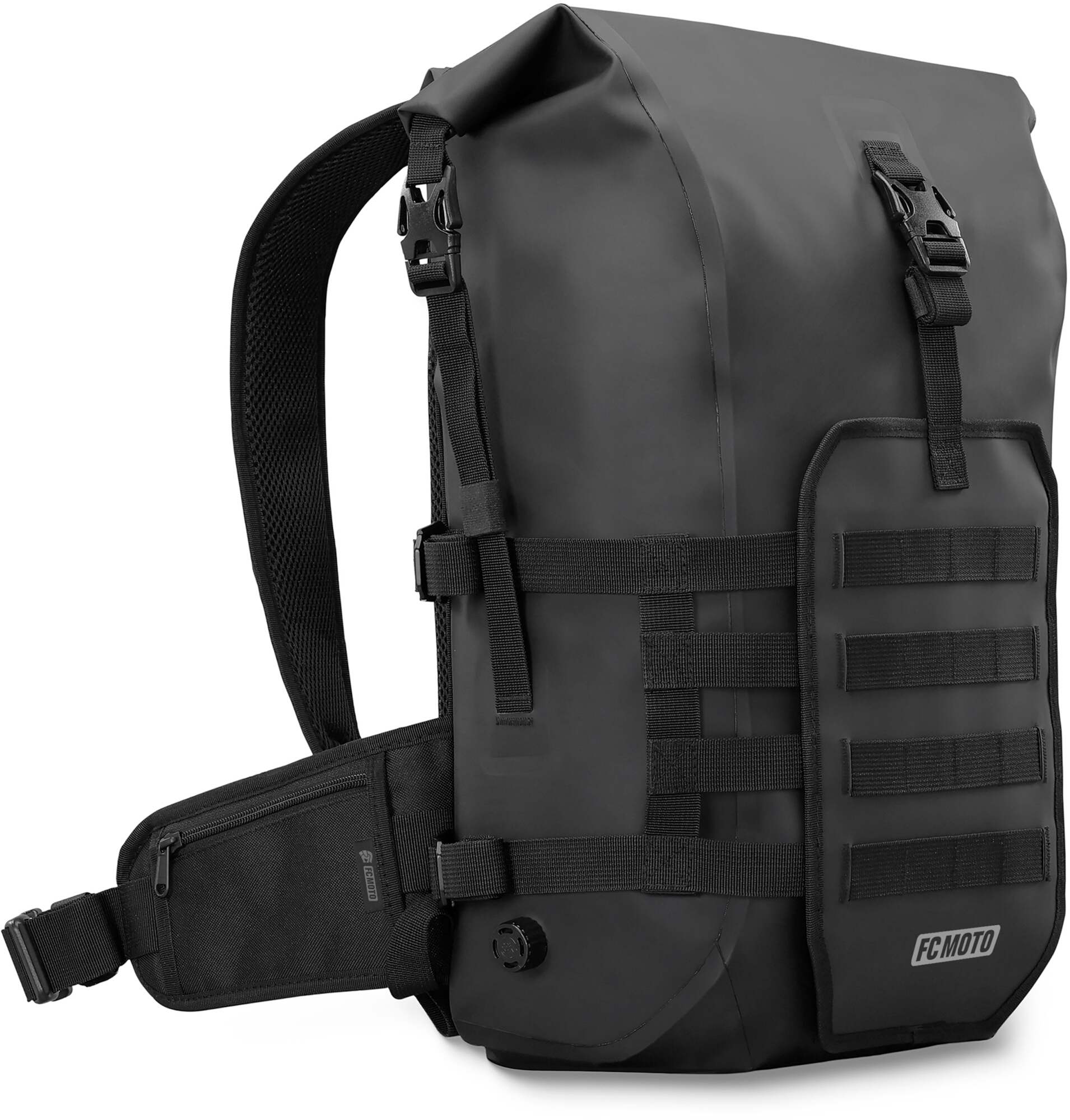 FC-Moto Ever-ST Roll-Top 26 L Rucsac impermeabil Negru de carbon Figura 1