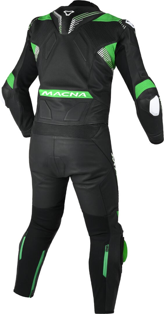 Macna Armadyl perforierte 2-Teiler Motorrad Lederkombi schwarz/weiß/grün 52 Abbildung 2