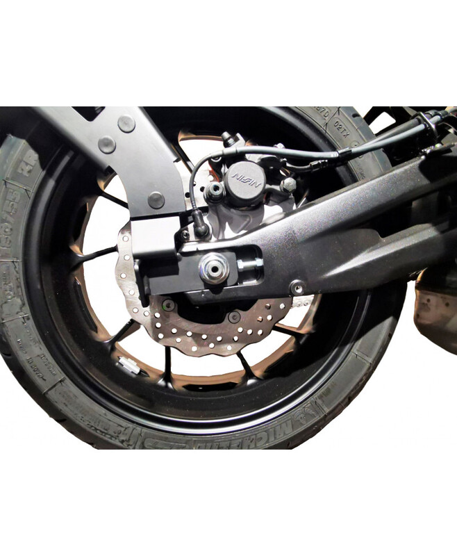 Design de acces "Wheel Mountted" Suport pentru plăcuțe Yamaha MT-07 Negru Deținătorul plăcuței de înmatriculare Figura 4