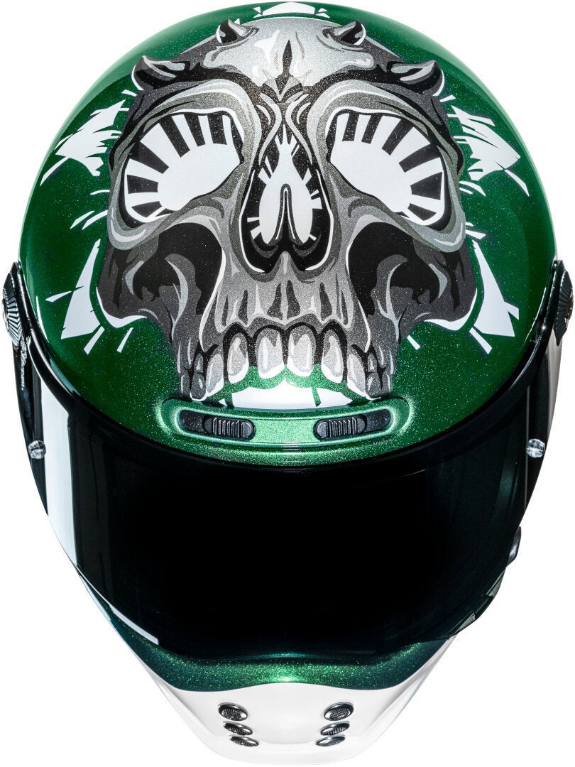 HJC V10 Crania Helm grün/weiß S (55/56) Abbildung 3