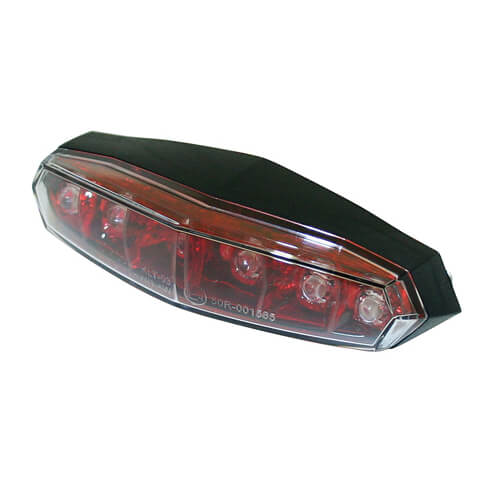 KOSO Mini LED-Rücklicht, Reflektor rot mit Befestigungsbolzen M5 Klart Figur 1