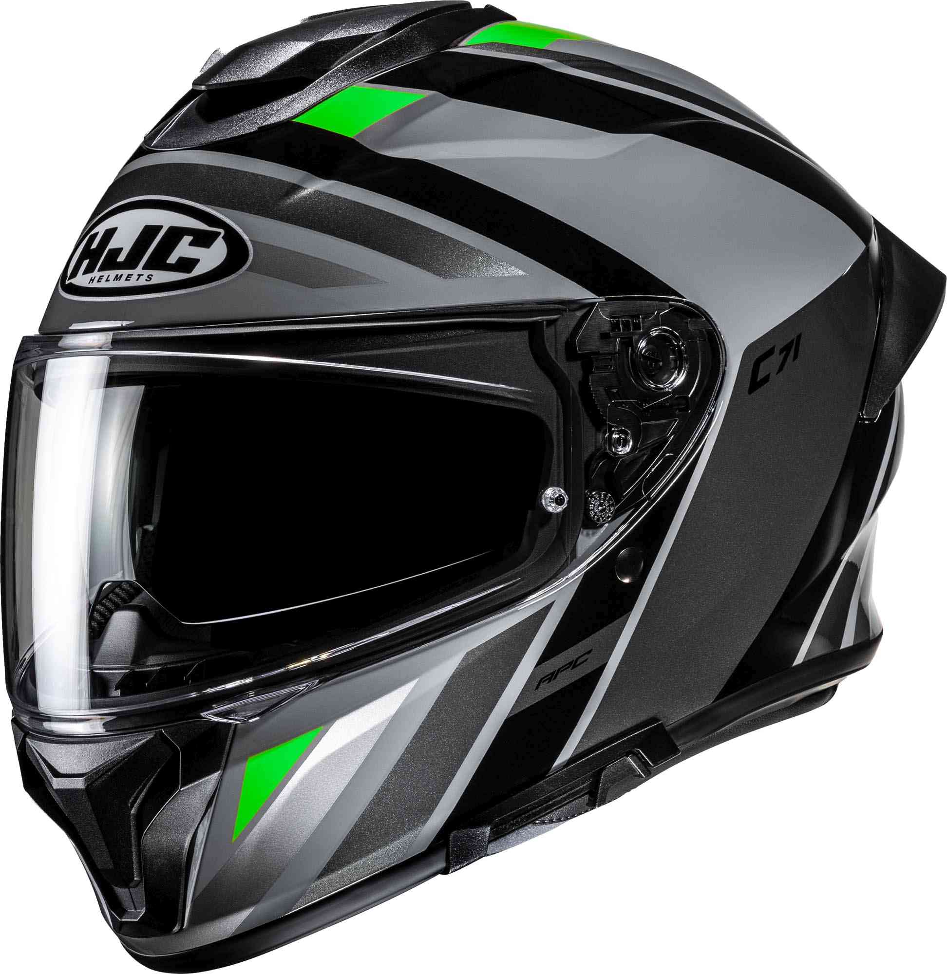 HJC C71 Faber Helmet black/grey/green S (55/56) Figure 1