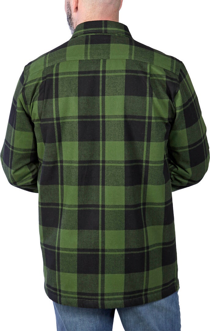 Carhartt Heavyweight Flannel Sherpa Camicia Verde L Figura 5